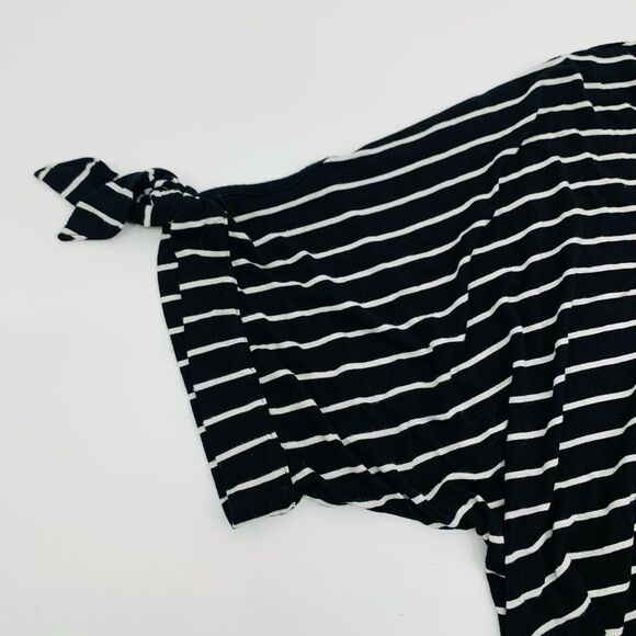 Anthropologie | Black and White Striped Women's Top size small - Picture 5 of 9